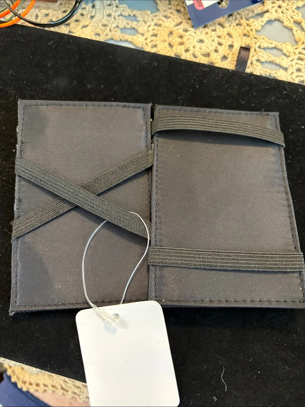 Slim Black Leather Card Holder